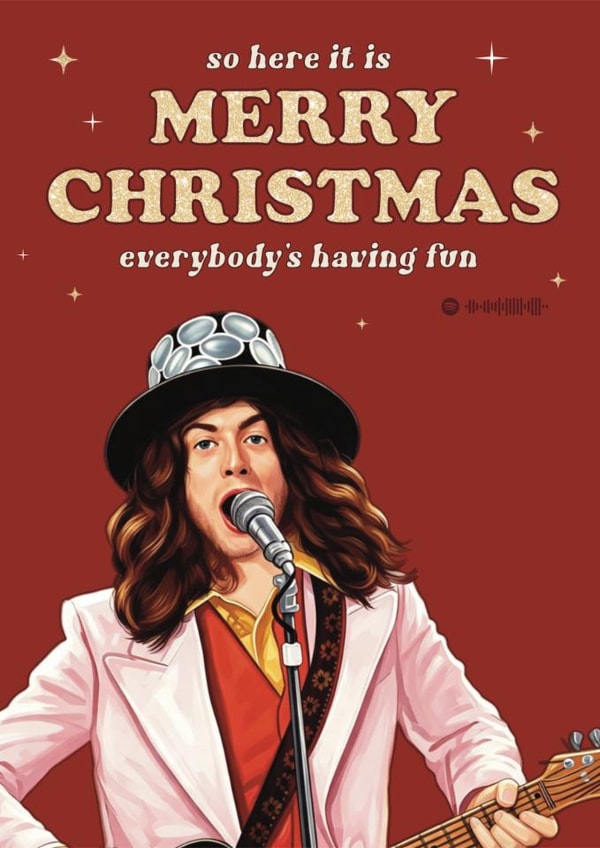 Fun Christmas Card - Slade - Noddy Holder created by Choo Choo 