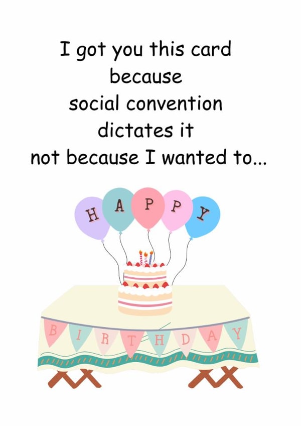 Funny birthday card for a friend created by Up Bucket Designs