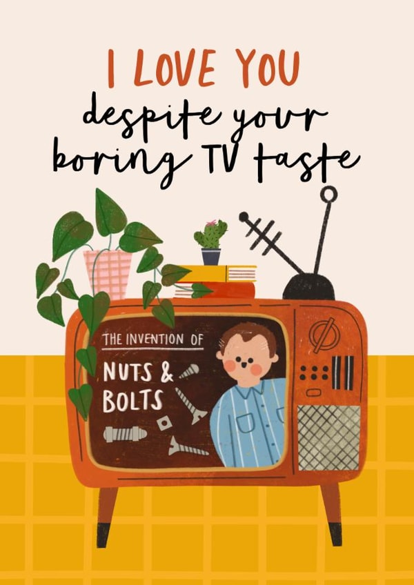 Funny Anniversary/Birthday Card - Bad TV Taste created by AbiGoLucky