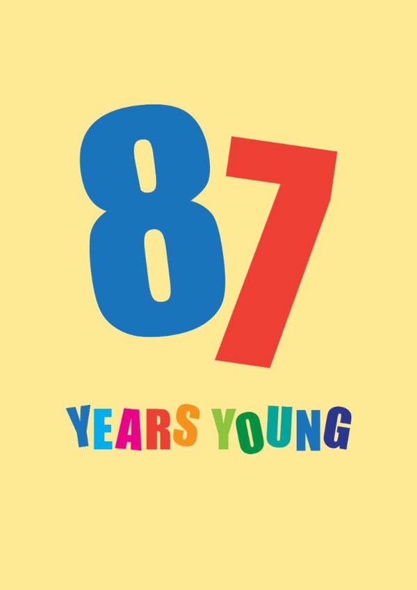 87 Birthday Card created by mrs L cards