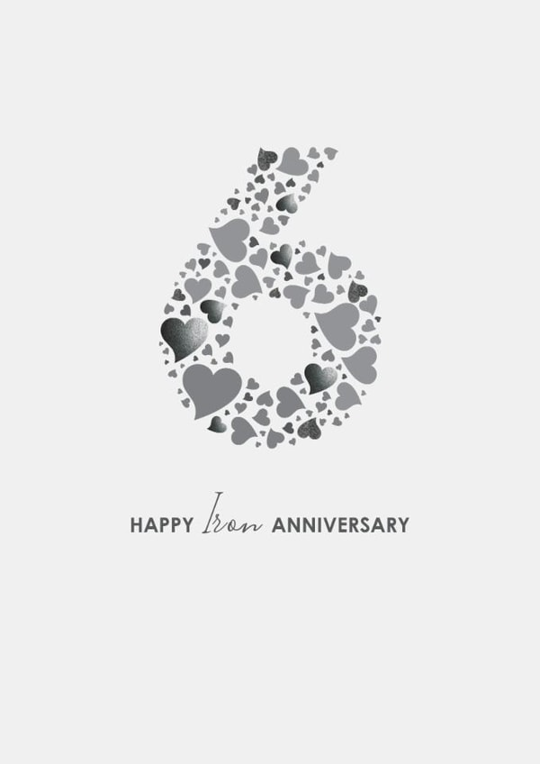 6th Iron Wedding Anniversary Card created by mrs L cards