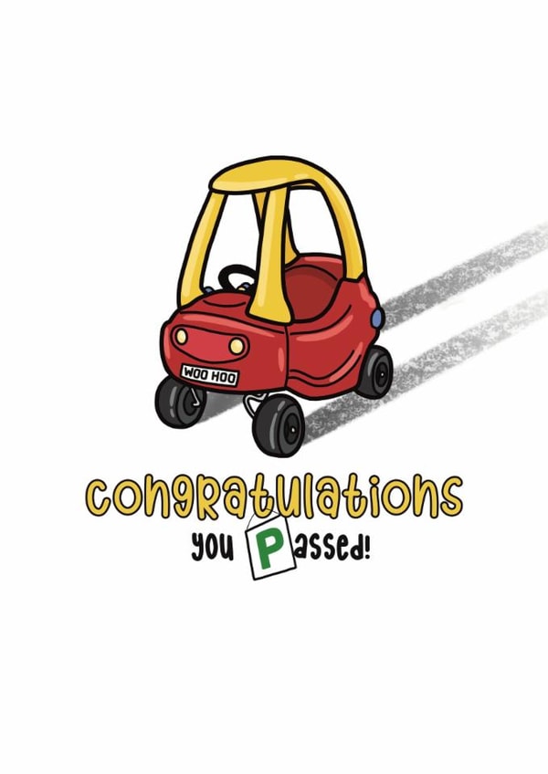 Congratulations on passing your driving test! created by Jen James