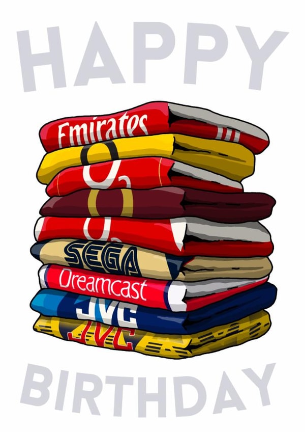 Classic Birthday Card - Arsenal - Football Shirts created by Pedges Houseboat