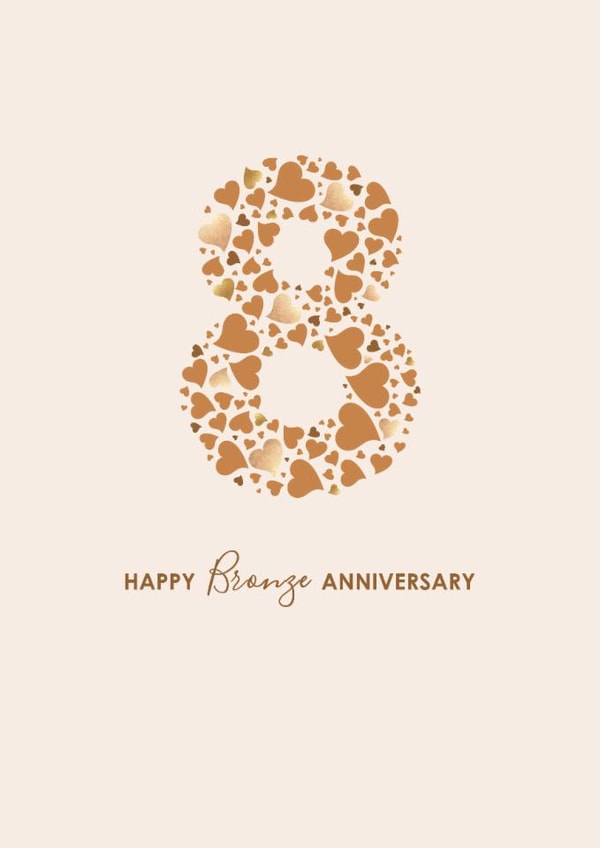 Classic Anniversary Card - 8th - Bronze created by mrs L cards