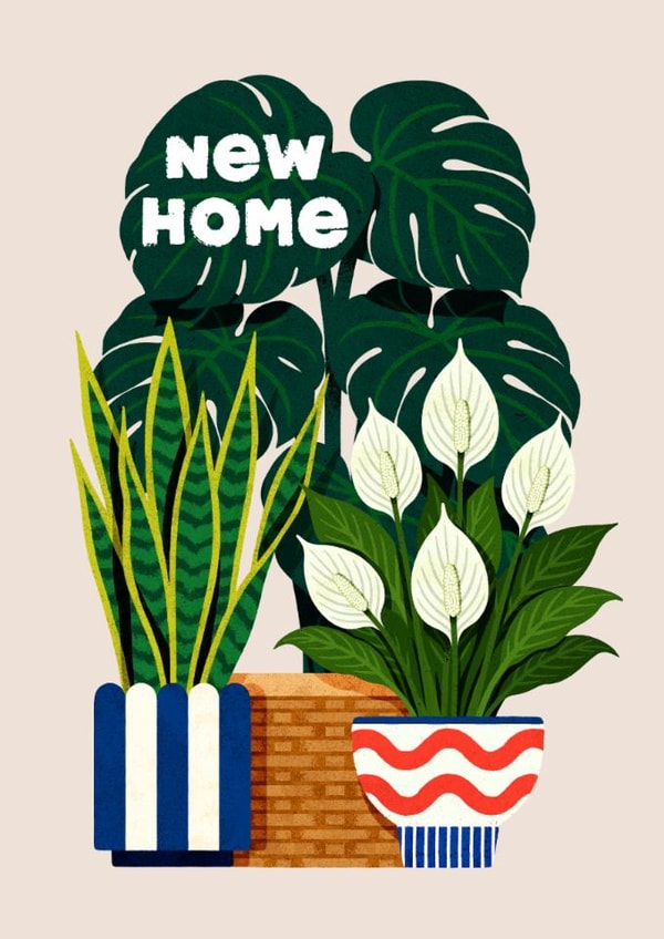Classic New Home Card - House Plants created by Folio | Ian Owen