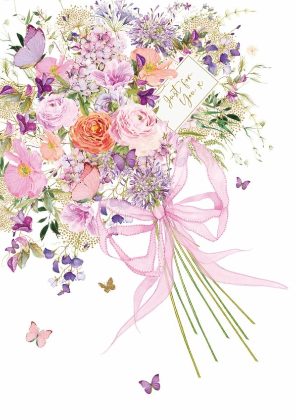 Traditional Birthday Card - Bouquet Of Flowers - For Her created by Nigel Quiney