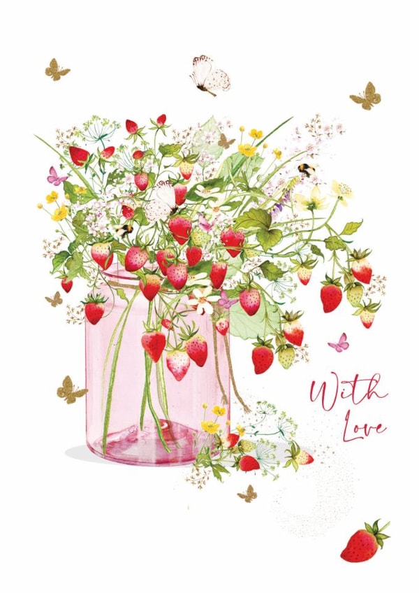 Traditional Birthday Card - Flowers - Strawberries created by Nigel Quiney