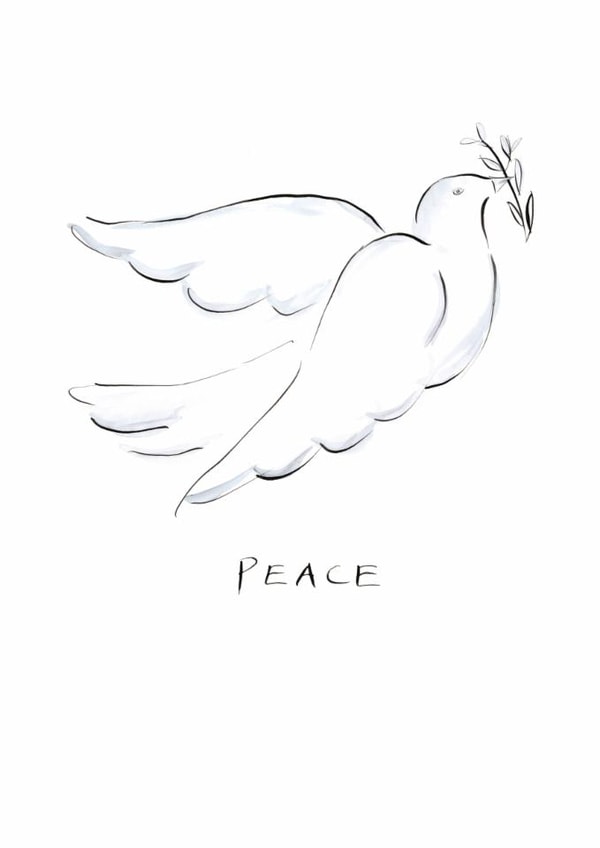 Traditional Christmas Card - Dove - Peace created by Gabrielle Solly Illustration
