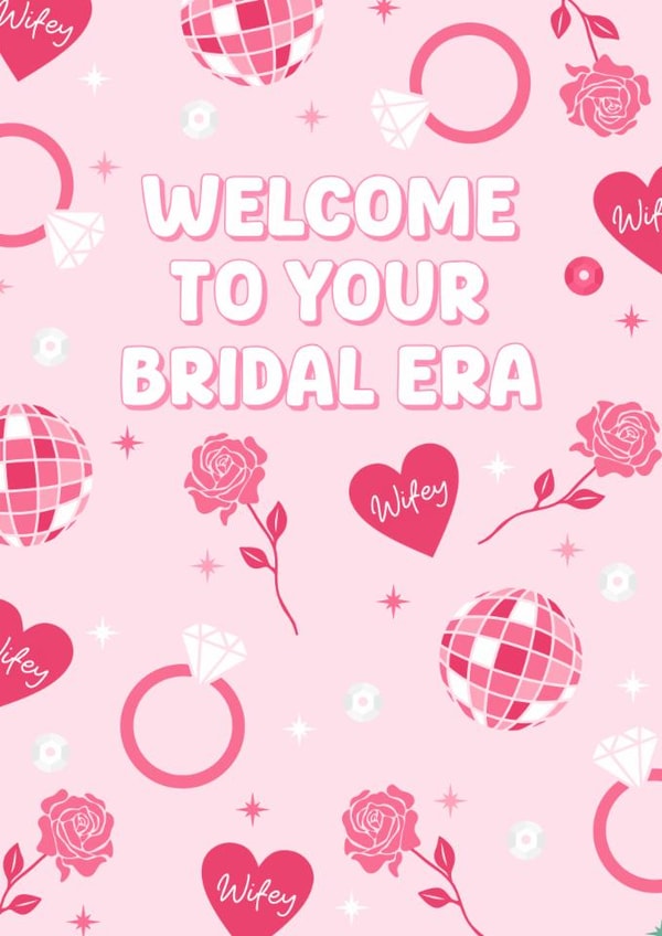 Cute Engagement/Wedding Card - For Her - Taylor Swift - Bridal Era created by Pink Peach Cards