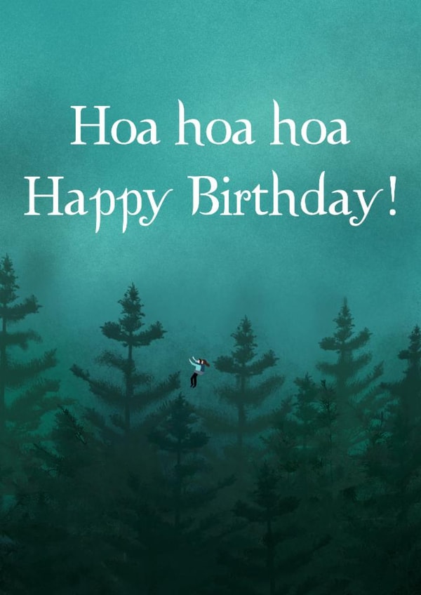 Funny Birthday Card - Twilight - Hoa Hoa Hoa Happy Birthday! created by The Queer Store