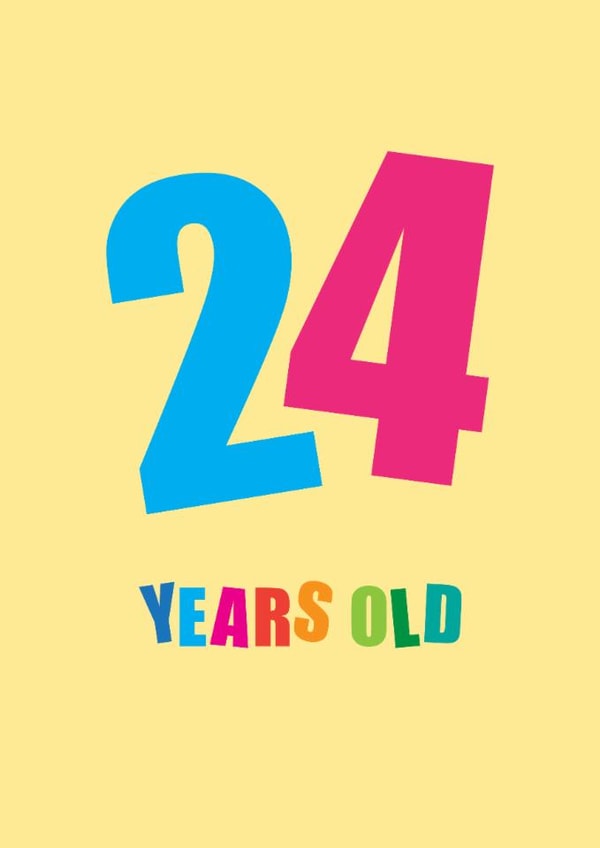 24 Years Old Birthday Card created by mrs L cards