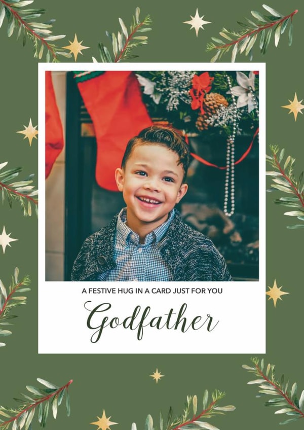 Classic Photo Card - For Godfather - Tree Spruces created by Choo Choo 