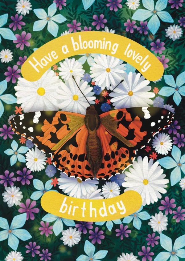 Wildflower Butterfly Birthday Card- Have A Blooming Lovely Birthday created by Pixiecraft