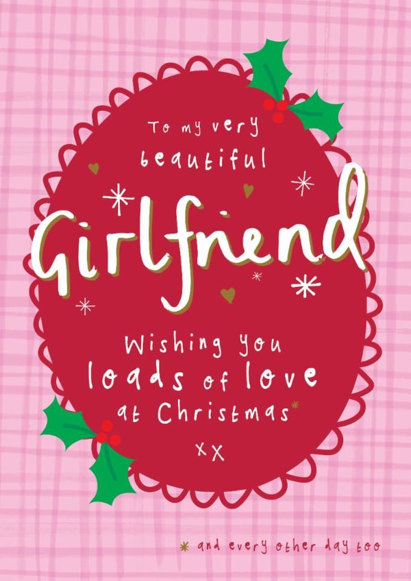 Heartfelt Christmas Card - For Girlfriend - Wishing You Loads Of Love At Christmas created by Bow & Bell