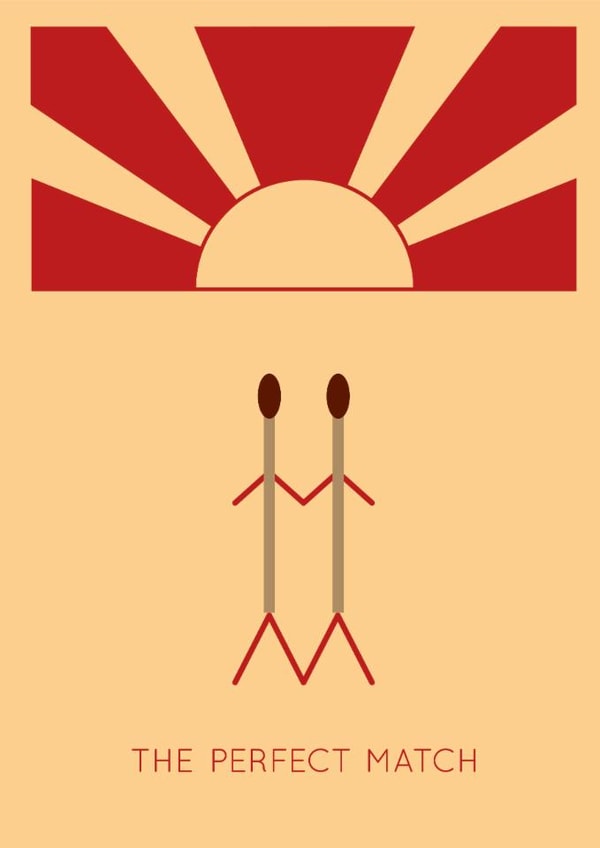 Cute Wedding Card - The Perfect Match created by Kate & The Ink