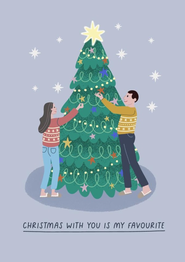 Classic Christmas Card - My Favourite created by Sarah Harding