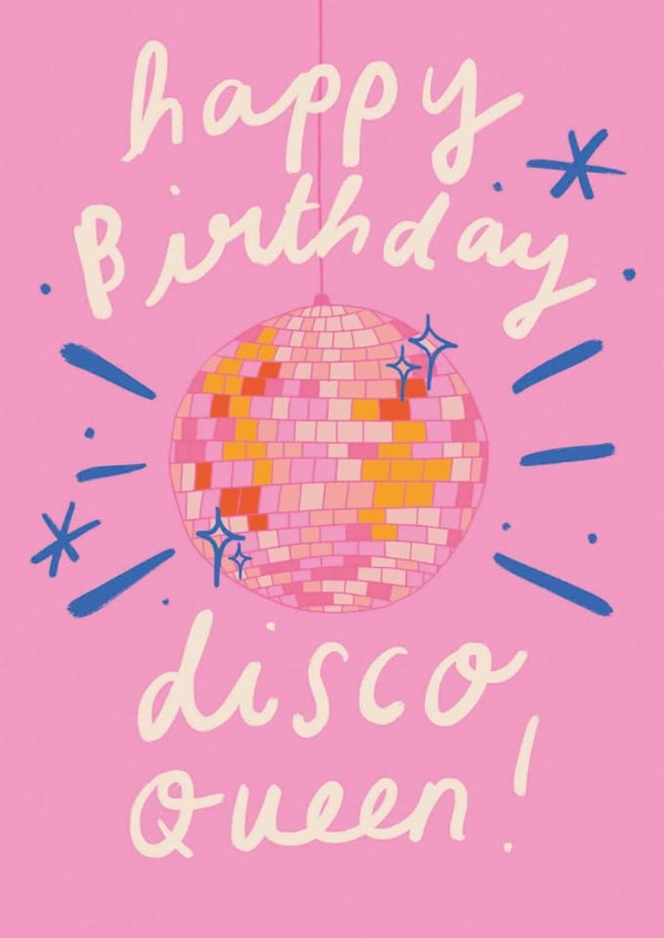 Fun Birthday Card - Disco Queen created by Kerrie McNeill