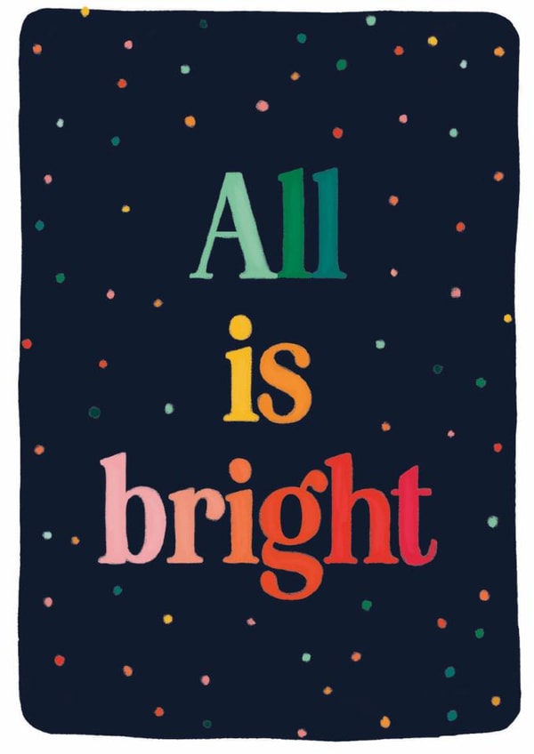 Arty Christmas Card - All Is Bright created by Redback Cards