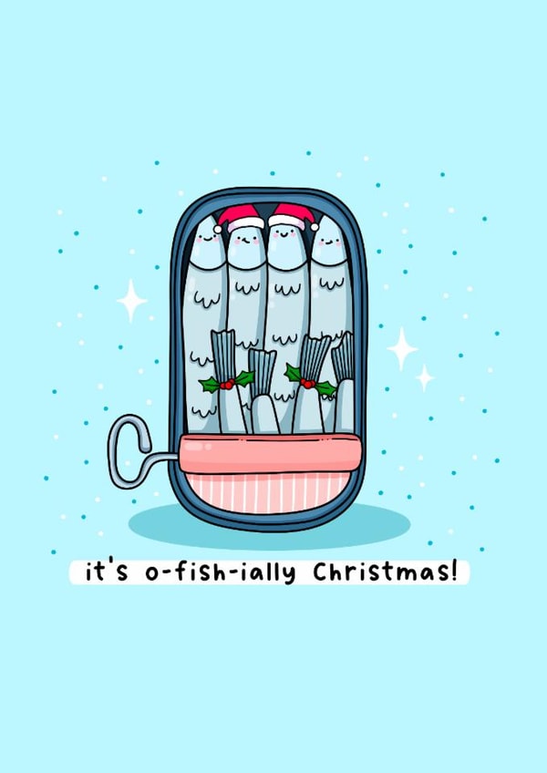 Cute Christmas Card - Sardines created by Rosalie Perl