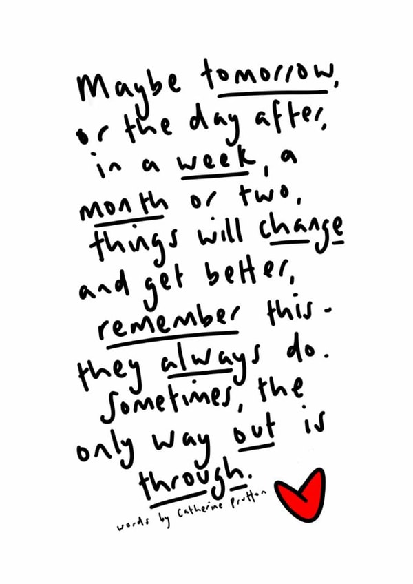 Thoughtful card for hard times created by Words by Catherine Prutton