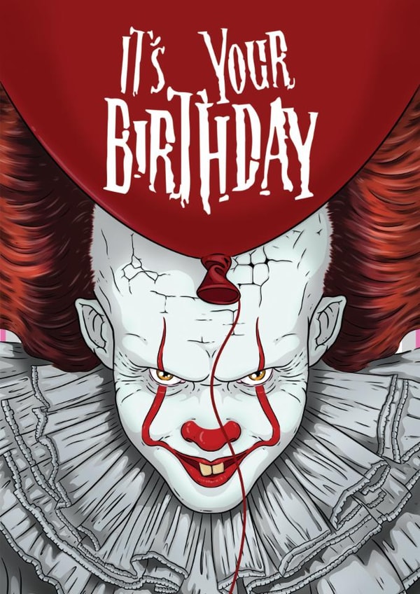 Fun Birthday Card - Pennywise The Clown - IT Horror Movie created by LoveFromCo