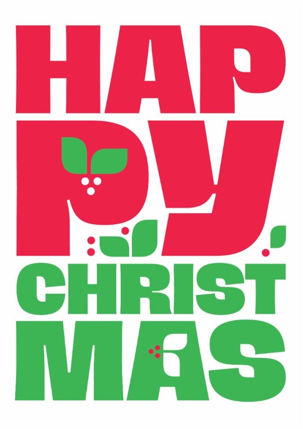 Happy Christmas Modern Christmas Card - Simple Christmas Card created by Laurent Collective