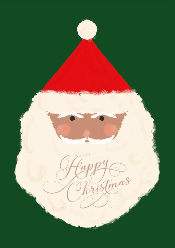 Jolly Santa Claus Happy Christmas Card created by Erika Firm