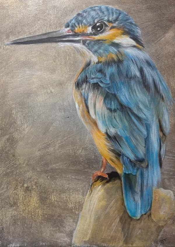 Golden Kingfisher created by Sally Taylor