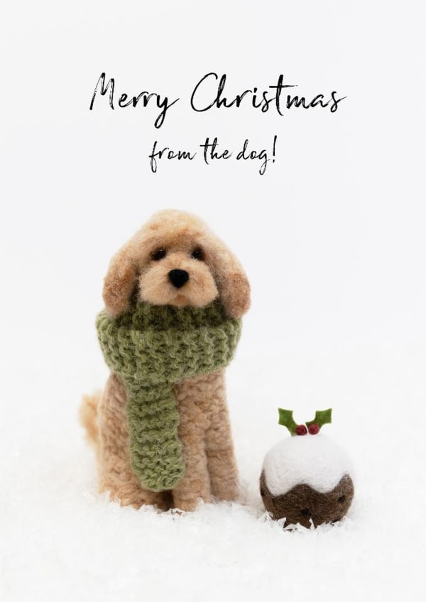 Cute Christmas Card - Cockapoo created by Lemon and Sugar 