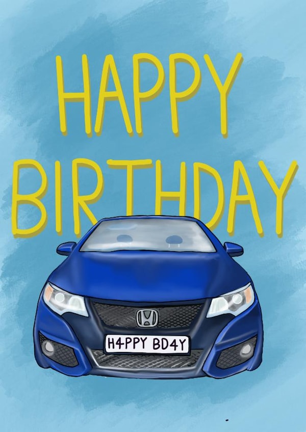 Happy Birthday Card for people who like cars created by Rodoodle