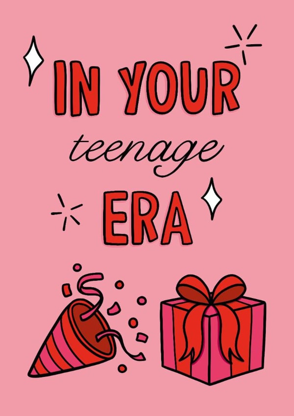 Fun Birthday Card - 13th - Teenage Era created by TeePee Creations