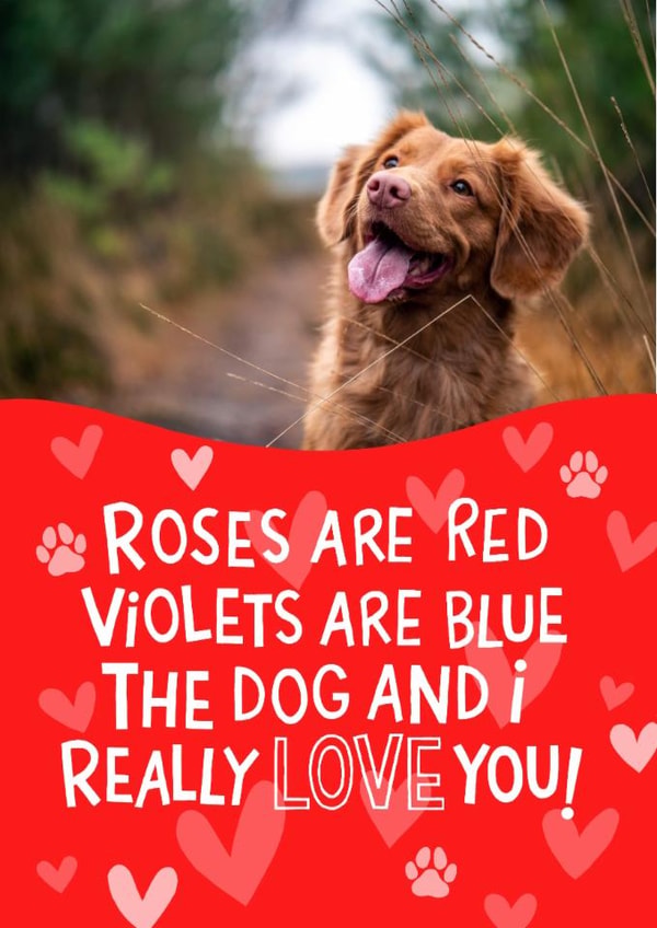 Cute Valentine's Day/Anniversary Card - Poem - The Dog And I Love You ...