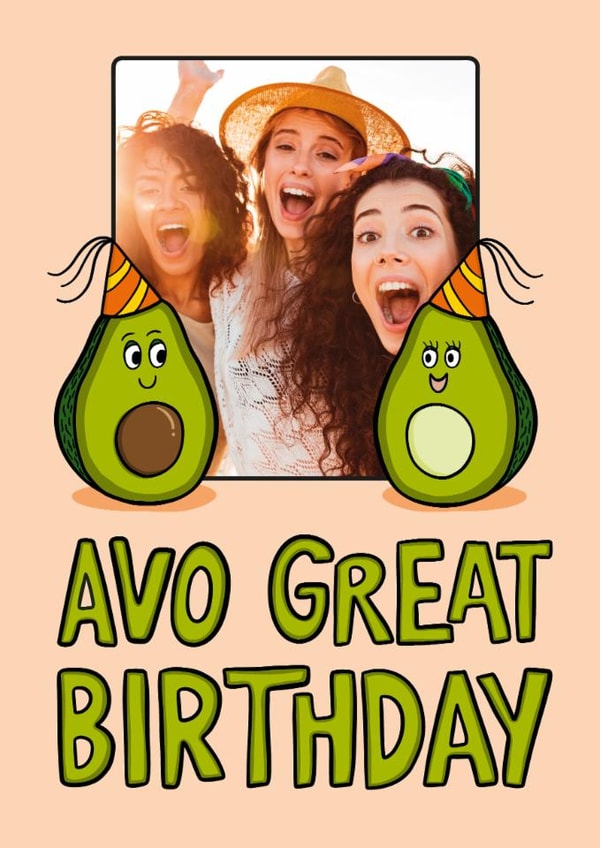 Cute Birthday Card - Avocado created by TeePee Creations