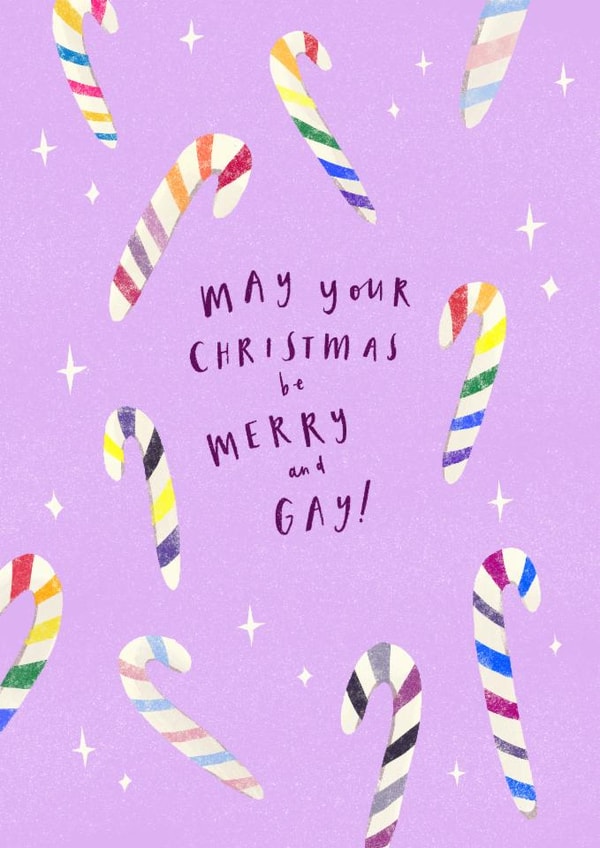 Classic Christmas Card - Merry And Gay - Candy Canes created by Studio Snow