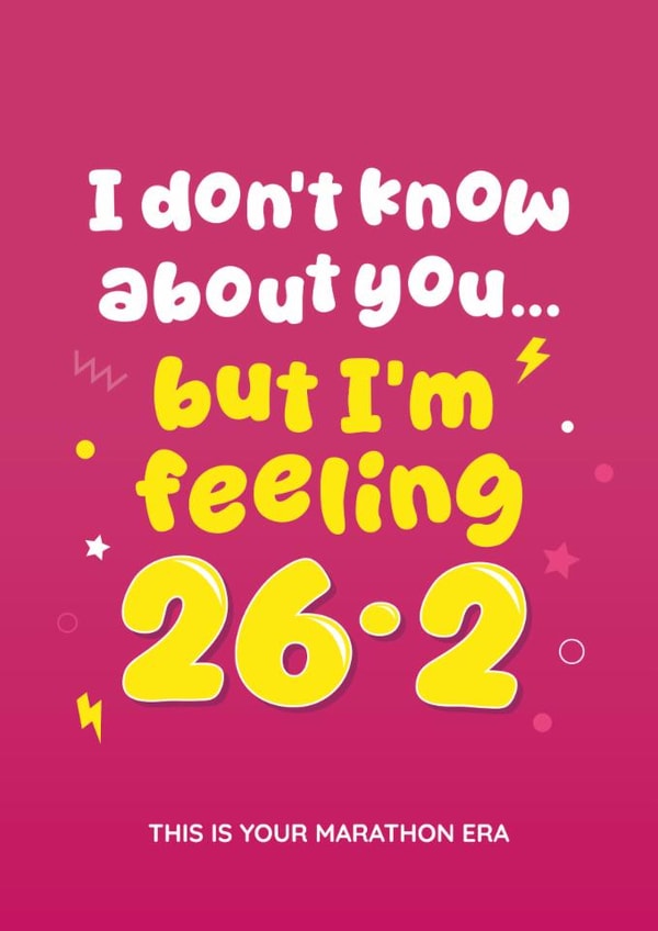 Funny Good Luck Card - Marathon Runner - Taylor Swift created by Jog On Studio