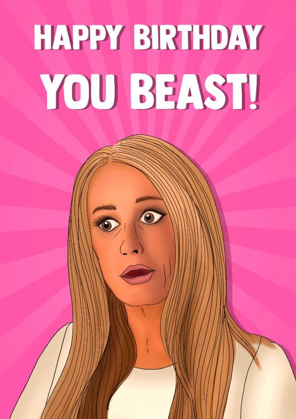 Funny Birthday Card - Kim Richards - Real Housewives Of Beverly Hills created by Poppy & Mabel 