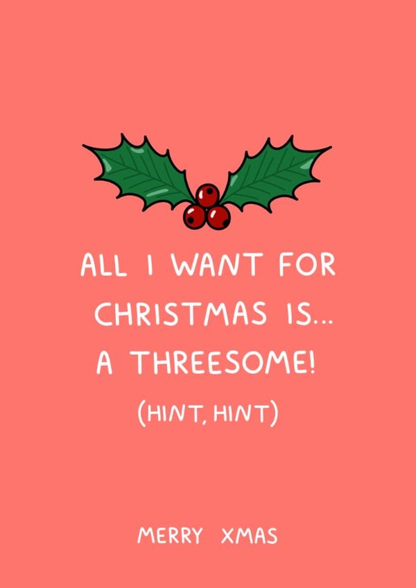 Naughty Christmas Card - Threesome - Hint created by YAWN DESIGNS