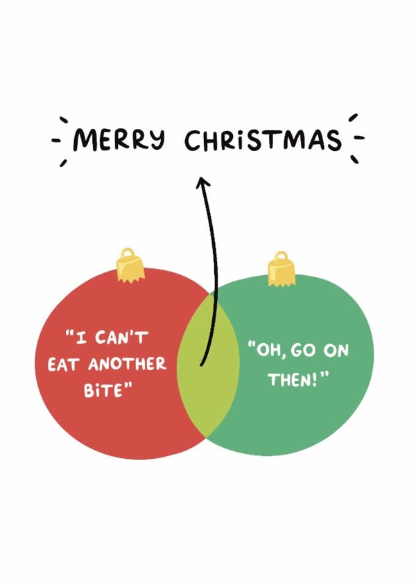 Funny Christmas Card - Things You Say at Christmas - Relatable - Food and Drink created by Sydney Jo Designs