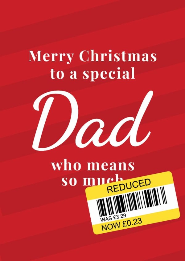 Funny Christmas Card - For Dad - Reduced Sticker created by The Cake Thief