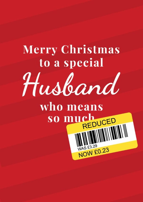Funny Christmas Card - For Husband - Reduced Sticker created by The Cake Thief