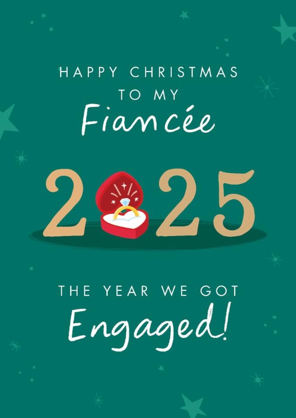Classic Christmas Card - For Fiancee - The Year We Got Engaged created by The Cake Thief