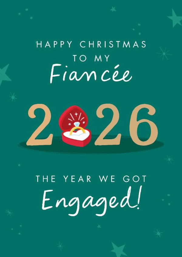 Classic Christmas Card - For Fiancee - The Year We Got Engaged created by The Cake Thief