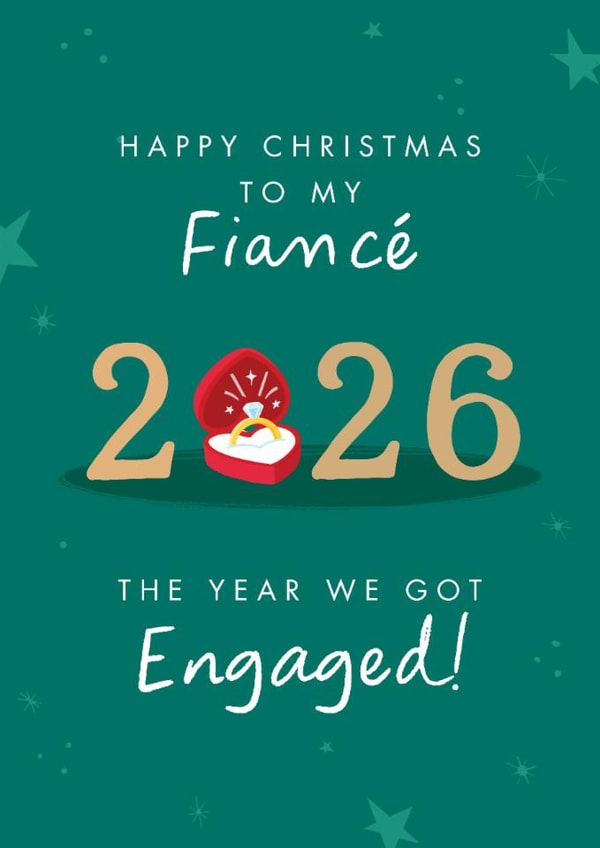 Classic Christmas Card - For Fiance - The Year We Got Engaged created by The Cake Thief