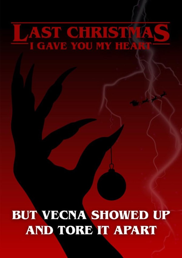 Fun Christmas Card - Vecna - Stranger Things created by Blush Boulevard