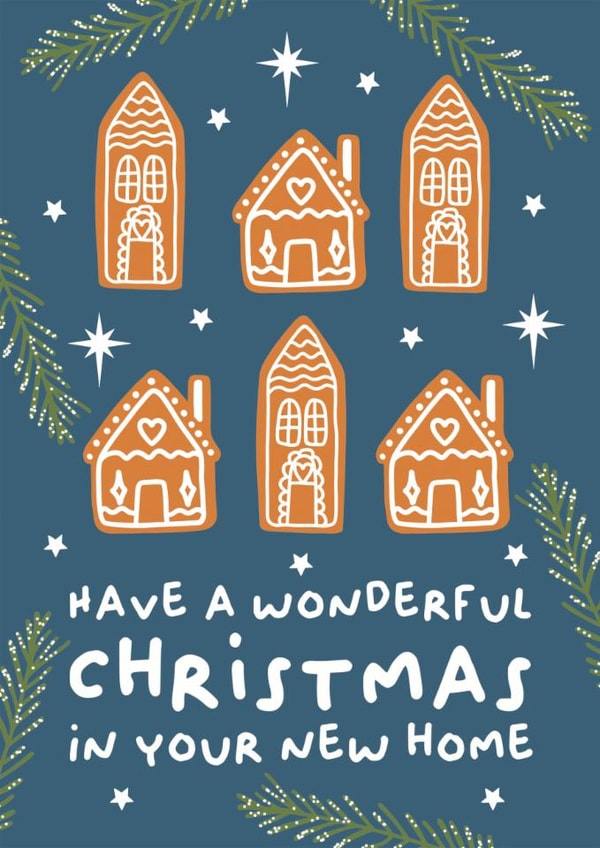Classic Christmas Card - New Home - Gingerbread created by Stuck Shop Gifts