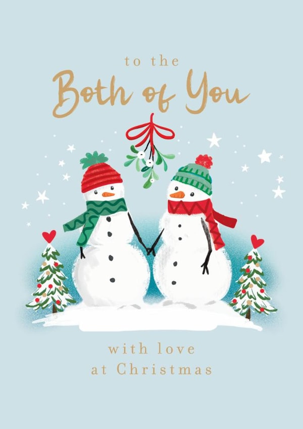 Cute Christmas Card - Both Of You - Snowmen created by Rosanna Rossi