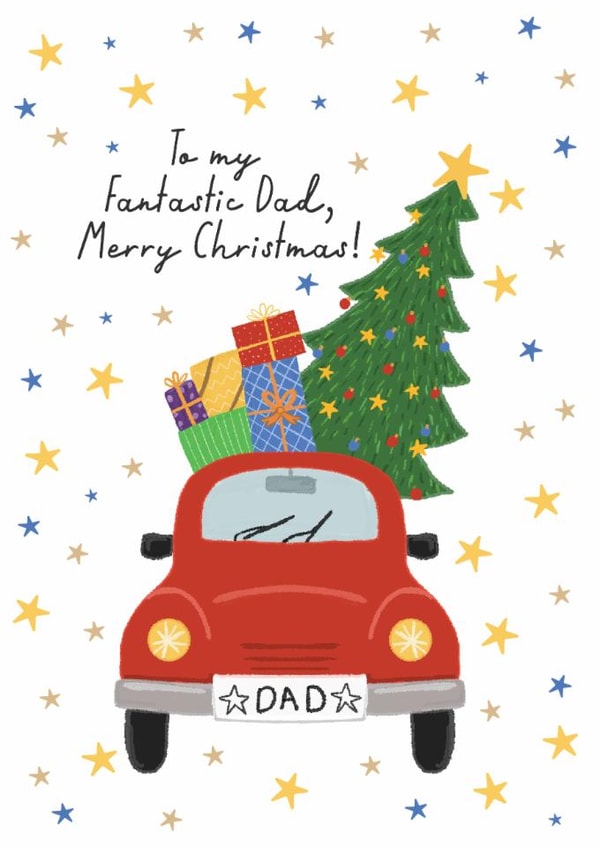 Cute Christmas Card - Dad created by Rebecca Grantham