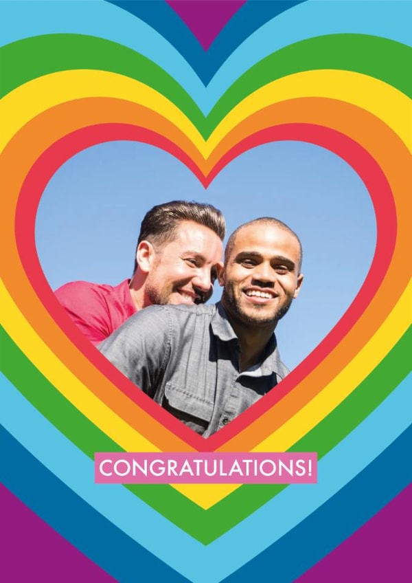 Fun LGBTQ+ Wedding/Engagement Card - Rainbow Love created by Kate & The Ink