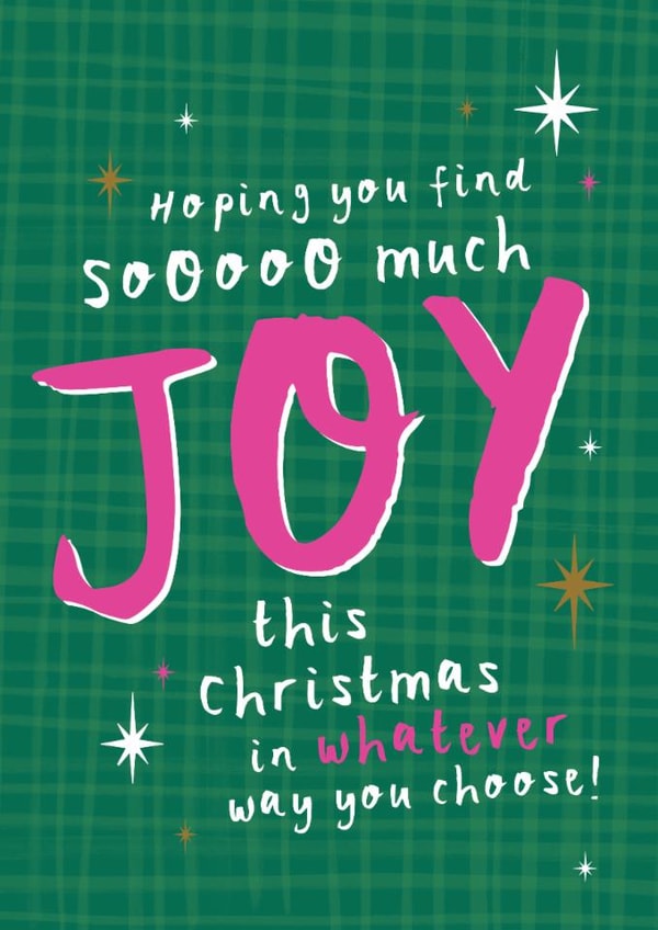 Heartfelt Christmas Card - Find Your Joy This Festive Season - Be Yourself - LGBTQ+ created by Bow & Bell