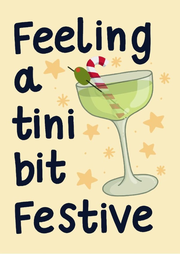 Tini bit Festive, Martini Christmas Card created by StudioLazy